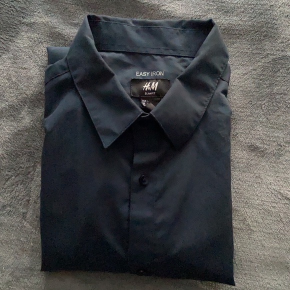 H&M Men’s Dress Shirt Slim Fit Large - Picture 2 of 8